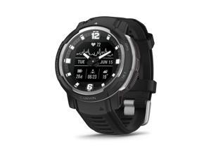Garmin Instinct Crossover, Rugged Hybrid Smartwatch, Analog Hands and Digital Display, Black