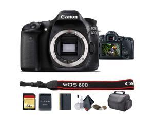 Canon EOS 80D DSLR Camera Intl Model 1263C004  Starter Bundle