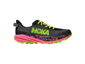 Hoka Mens Speedgoat 6 Black/Neon Rose 9.5 Medium