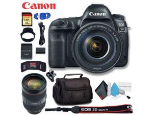 Canon EOS 5D Mark IV DSLR Camera with 24105mm f4L II Lens Intl Model Deluxe Bundle