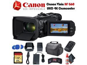 Canon Vixia HF G60 UHD 4K Camcorder (Black) (3670C002) With Padded Case, 64GB Memory Card and More - Base Bundle Canon Vixia HF G60 UHD 4K Camcorder (Black) (3670C002) With Padded Case, 64GB Memory Card and More - Base Bundle