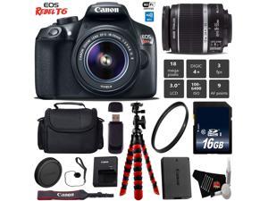Canon EOS Rebel T6 DSLR Camera with 1855mm IS II Lens  Flexible Tripod  UV Protection Filter  Professional Case  Card Reader  Bundle Intl Model