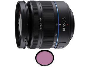 Samsung 18-55mm f/3.5-5.6 OIS Compact Zoom Lens (Black) with Pro Filter Samsung 18-55mm f/3.5-5.6 OIS Compact Zoom Lens (Black) with Pro Filter