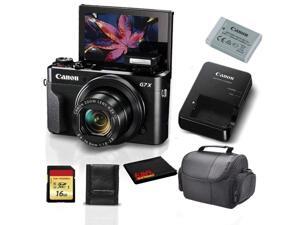 Canon PowerShot G7 X Mark II Digital Camera 1066C001 (International Model) + 8GB SDHC Class 10 Memory Card + Carrying Case + Memory Card Wallet + MicroFiber Cloth Bundle