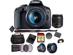 Canon EOS Rebel T7 DSLR Camera with 18-55mm Lens Bundle + 3pc Filter Kit + Telephoto Lens and More