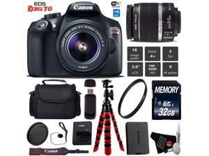 Canon EOS Rebel T6 DSLR Camera with 1855mm IS II Lens  Flexible Tripod  Card Reader  UV Protection Filter  Professional Case  Bundle Intl Model