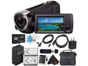 Sony HDR-CX405 HD Handycam HDRCX405/B + External Rapid Charger + 32GB microSDHC Card + Carrying Case + Deluxe Cleaning Kit + Memory Card Wallet + SD Card USB Reader + Mini HDMI Cable Bundle