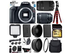 Canon Eos Rebel Sl2 Dslr Camera With 18 55mm Is Stm Lens 75 300mm Iii Lens Tripod Led Uv Fld Cpl Filter Kit Wide Angle Telephoto Lens