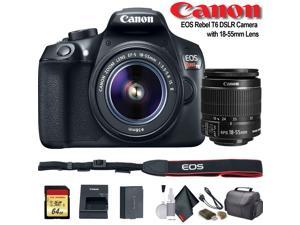 Canon EOS Rebel T6 DSLR Camera with 1855mm Lens 1159C003  Starter Bundle