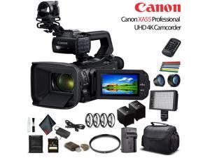 Canon XA55 Professional UHD 4K Camcorder W/ Extra Battery, Soft Padded Bag, 64GB Memory Card, LED Light, Close Up Diopters, Lenses, And More Advanced Bundle Canon XA55 Professional UHD 4K Camcorder W/ Extra Battery, Soft Padded Bag, 64GB Memory Card, LED Light, Close Up Diopters, Lenses, And More Advanced Bundle