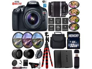 Canon EOS Rebel T6 DSLR Camera with 1855mm IS II Lens  UV FLD CPL Filter Kit  Camera Case  4 PC Macro Kit  Wide Angle  Telephoto Lens  Tripod  Card Reader  Bundle Intl Model