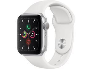 Apple Watch Series 5 (GPS Only, 40mm, Silver Aluminum, White Sport Band) Apple Watch Series 5 (GPS Only, 40mm, Silver Aluminum, White Sport Band)