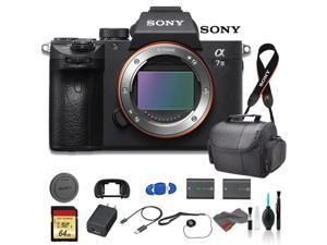 Sony Alpha a7 III Mirrorless Digital Camera (Body Only) Bundle - With Bag, Extra Battery, 64GB Memory Card, Memory Card Reader and More