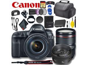 Canon EOS 5D Mark IV DSLR Camera with 24105mm f4L II Lens International Model Plus Bundle