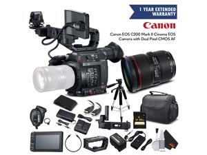 Canon EOS C200 Cinema Camera 2215C002 & 24-70mm f/2.8L II USM Lens with Memory Card, Case, Tripod, and Extended Warranty - Starter Bundle Canon EOS C200 Cinema Camera 2215C002 & 24-70mm f/2.8L II USM Lens with Memory Card, Case, Tripod, and Extended Warranty - Starter Bundle