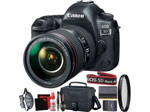 Canon EOS 5D Mark IV DSLR Camera 24-105mm f/4L II Lens International Version + UV Protective Filter + Carrying Case + Ba