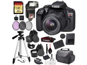 Canon EOS Rebel T6 Digital SLR Camera with EFS 1855mm f3556 DC III Lens Kit Black Professional Accessory Bundle
