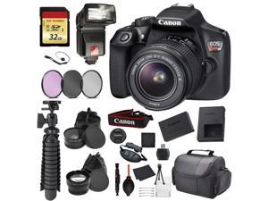 Canon EOS Rebel T6 Digital SLR Camera with EFS 1855mm f3556 DC III Lens Kit Black Essential Accessory Bundle Pac