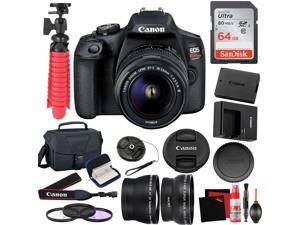 Canon EOS Rebel T7 DSLR Camera with 18-55mm DC III Lens and 64GB Memory Card, Carrying Case, Filters, and more accessori