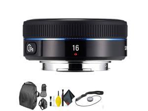 SAMSUNG 16mm f/2.4 Black + Deluxe Lens Cleaning Kit SAMSUNG 16mm f/2.4 Black + Deluxe Lens Cleaning Kit