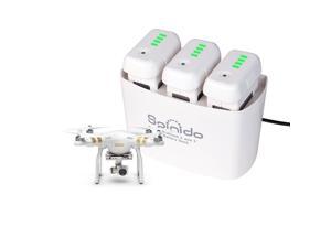 Spinido 3 in 1 DJI Phantom 2/3 Battery Charger Dock-Fast Charging Three Batteries, white Spinido 3 in 1 DJI Phantom 2/3 Battery Charger Dock-Fast Charging Three Batteries, white