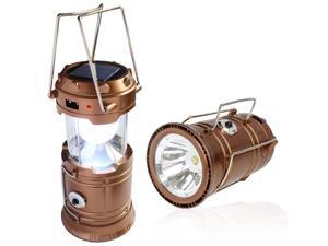 Solar Powered Camping Lantern, Solar LED Camp Light & Handheld Flashlight, Gold Solar Powered Camping Lantern, Solar LED Camp Light & Handheld Flashlight, Gold