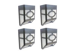 Solar Powered Outdoor Landscape Light for Garden Yard Fence, White, Set of 4 Solar Powered Outdoor Landscape Light for Garden Yard Fence, White, Set of 4
