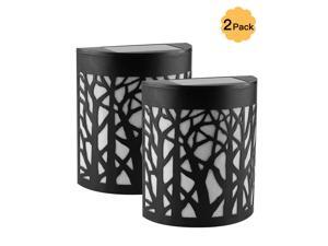 Outdoor Solar Wall Forest Night Light, 2 Modes Fence Post Solar Lights ,Garage Yard Step Deck Landscape Lighting for Outdoor Garden Pathway Stairs Fence, Warm White/Color Changing (2 Packs) Outdoor Solar Wall Forest Night Light, 2 Modes Fence Post Solar Lights ,Garage Yard Step Deck Landscape Lighting for Outdoor Garden Pathway Stairs Fence, Warm White/Color Changing (2 Packs)