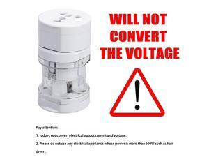 All in one International Universal Power Adapter Electric Converter US/AU/UK/EU White USB Travel Plug All in one International Universal Power Adapter Electric Converter US/AU/UK/EU White USB Travel Plug