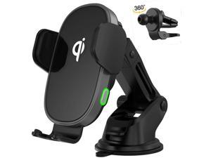 Qi Wireless Car Phone Charger Mount Auto Clamping Automatic Sensor Holder Fast Charger for iPhone 11 Pro 11 Max Xs XR X 8 8 Samsung S10 S10 S9 S9 S8 S8 S7 S6 Android Smart Phone 10W 75W 5W TypeC