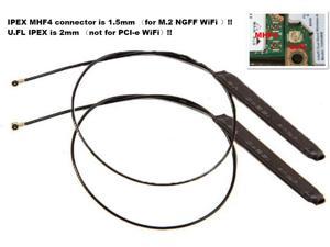 Bluetooth MHF4 IPEX 4 2.4Ghz 5Ghz 5.8G WLAN Network Adapter Internal PC WiFi Antenna for Intel 7260 8260 8265 9265 9260 9560 AX200 AX Killer M.2 MHF4 IPEX4 Wi-Fi Wireless WLAN Card Banana Pi M2 Zero
