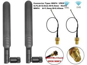 7dBi 2.4GHz 5GHz 5.8G Dual Band WiFi RP-SMA Male High Gain Antenna & MHF4 IPEX 4 to RP SMA Female Cable Antenna for NGFF M.2 IPEX4 MHF4 WiFi Card Wireless Routers PC Repeater Desktop PC FPV UAV Drone 7dBi 2.4GHz 5GHz 5.8G Dual Band WiFi RP-SMA Male High Gain Antenna & MHF4 IPEX 4 to RP SMA Female Cable Antenna for NGFF M.2 IPEX4 MHF4 WiFi Card Wireless Routers PC Repeater Desktop PC FPV UAV Drone