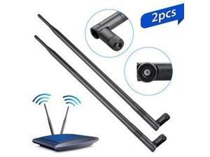WiFi Bluetooth Antenna 2x 9dBi Dual Band Omni Directional Antenna 2.4Ghz/5Ghz with RP-SMA Male Connector For Wireless Wi-Fi Router Network Devices PC Camera