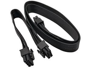 ATX CPU 8 Pin Male to Dual PCIe 2X 8 Pin (6+2) Male Power Adapter Cable for Corsair Modular Power Supply 25-inch+9-inch (63cm+23cm) ATX CPU 8 Pin Male to Dual PCIe 2X 8 Pin (6+2) Male Power Adapter Cable for Corsair Modular Power Supply 25-inch+9-inch (63cm+23cm)
