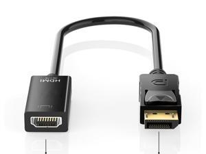 DisplayPort to HDMI, 4K Gold-Plated DP Display Port to HDMI Adapter (Male to Female) Compatible for Lenovo Dell HP And More (4K Black) DisplayPort to HDMI, 4K Gold-Plated DP Display Port to HDMI Adapter (Male to Female) Compatible for Lenovo Dell HP And More (4K Black)