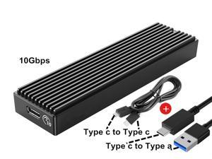 USB C to M.2 NVMe Tool-free Enclosure USB C and Thunderbolt 3 Compatible up to USB 3.1 Gen 2 Speeds (10Gbps). Adapter Includes USB-C and USB 3.0 Cables (Supports M.2 NVMe SSDs 2230/2242/2260/2280) USB C to M.2 NVMe Tool-free Enclosure USB C and Thunderbolt 3 Compatible up to USB 3.1 Gen 2 Speeds (10Gbps). Adapter Includes USB-C and USB 3.0 Cables (Supports M.2 NVMe SSDs 2230/2242/2260/2280)