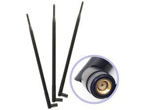 3 Wifi 9dBi Dual Band Omni Directional Antenna 2.4Ghz/5Ghz with RP-SMA Male Connector For Wireless Wi-Fi Router and Network Devices 3 Wifi 9dBi Dual Band Omni Directional Antenna 2.4Ghz/5Ghz with RP-SMA Male Connector For Wireless Wi-Fi Router and Network Devices