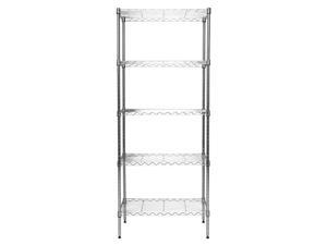 Apollo Hardware Chrome 5-Shelf Wire Shelving with Liners 14"x24"x60" (Chrome) Apollo Hardware Chrome 5-Shelf Wire Shelving with Liners 14"x24"x60" (Chrome)