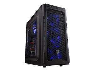 FSP CMT210 Translucent Panel Acrylic Window ATX Mid Tower Gaming Computer Case, Black