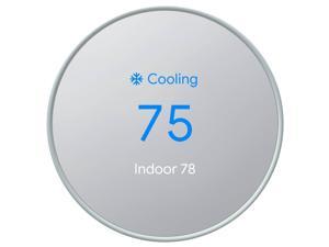 Google Nest Thermostat 4th Gen GA02083-US Programmable Smart Wi-Fi Thermostat for Home - Fog