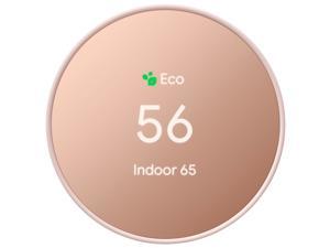 Google Nest Thermostat 4th Gen GA02082-US Programmable Smart Wi-Fi Thermostat for Home - Sand