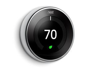 Nest T3019US Smart Learning Wi-Fi Programmable Thermostat, 3rd Gen, Polished Steel Home Depot Exclusive