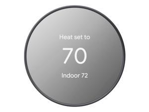 Google Nest Thermostat 4th Gen GA02081-US Programmable Smart Wi-Fi Thermostat for Home - Charcoal