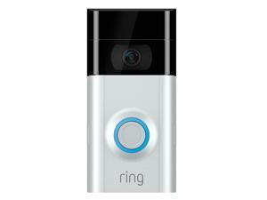 OB Ring Video Doorbell 3 Enhanced Wi-Fi Improved motion detection, Removable battery pack, Interchangeable faceplates, Easy installation 1080p HD 2-way Talk - Satin Nickel