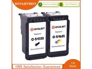 Novajet Ink Cartridge Replacement for Canon Pg-245Xl Cl-246Xl PG-243 CL-244 to use with Pixma MX492 MX490 MG2420 MG2520 MG2522 MG2920 MG2922 MG3022 MG3029