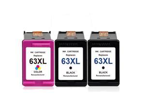 3PK Black & 1PK Color Ink Cartridges For HP 63XL Envy 4520 Officejet 3830 4650 