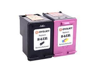 Novajet Ink Cartridge Replacement for HP 63 63XL (1 Black , 1 Tri-Color) F6U64AN High Yield for DeskJet 1112 2130 2132 3630 3633 3636 ENVY 4520 4516 OfficeJet 3830 3831 4650 4655