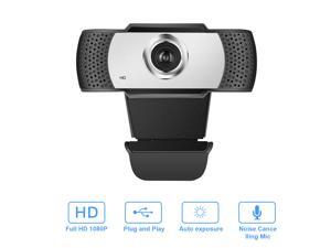 [Manual focus] Full HD Webcam 1080P - Pro Web Camera with Stereo Microphone - USB Computer Camera for PC Laptop Desktop Mac Video Calling, Conferencing Skype YouTube