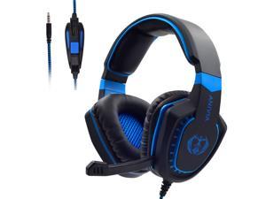 PS4 Stereo Headphones, PC Wired Gaming Headset with Mic for Computers, PlayStation 4, Xbox One, Android, iOS, Laptop, Smartphone, Tablet