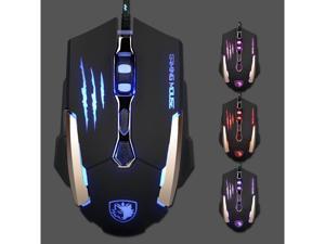 Gaming Mice 7 Buttons 2400 DPI , USB Mouse 4 Optical LED Colors, Metal Bottom Wired Gaming Mouse for Pc/Mac Laptop Computer(Black) Gaming Mice 7 Buttons 2400 DPI , USB Mouse 4 Optical LED Colors, Metal Bottom Wired Gaming Mouse for Pc/Mac Laptop Computer(Black)